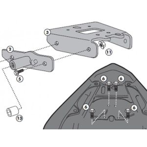 KIT DE INSTALACAO GIVI 1102KIT DOS SUPORTES LATERAIS TE1102 E PLX1102 PARA HONDA CBR / HORNET 600 