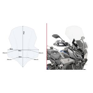 KIT - PARA-BRISA GIVI 2139DT LENTE TRANSPARENTE + D2139KIT KIT DE MONTAGEM YAMAHA TRACER 900 / TRACER 900 GT