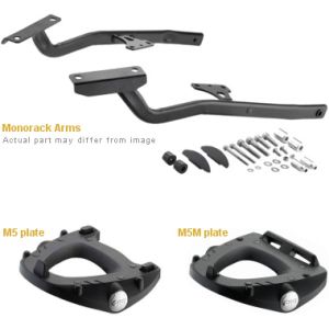 KIT - SUPORTE TRASEIRO MONORACK GIVI 1185FZ HONDA CB650R (2021+) + BASE DE ENCAIXE (M5 OU M-5M)