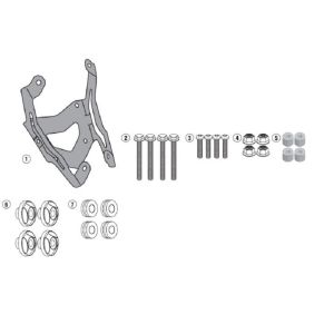 KIT DE FIXAÇÃO D2122KIT GIVI DO PARA-BRISA2122DT PARA YAMAHA MT-09 TRACER 