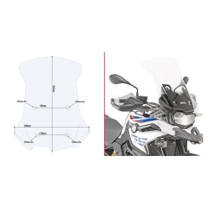 PARA-BRISA GIVI D5127ST LENTE TRANSPARENTE BMW F750 GS / F850 GS (18-19)