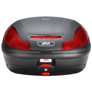 BAU TRASEIRO (TOP CASE) GIVI E470N MONOLOCK (NACIONAL) 47 LITROS PRETO C/ LENTE VERMELHA
