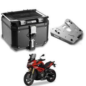 COMBO BAU OUTBACK OBKN42B-BR PRETO 42 LTS + SUPORTE BAU SRA5119 BMW S1000 XR