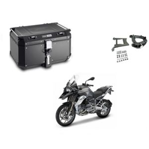 COMBO BAU OUTBACK OBKN58B-BR PRETO 58 LTS + SUPORTE BAU SR5108 BMW R1200 / R1250 GS