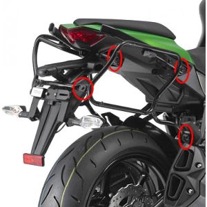 SUPORTE LATERAL PLXR4100 GIVI P/ BAUS V35 DE ENGATE RAPIDO