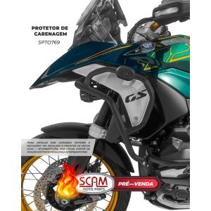 COMBO SCAM PROTETOR MOTOR SPTO768 + PROTETOR CARENAGEM SPTO769 BMW 1300 GS PRETO